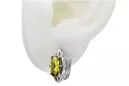 Vintage 925 Silver peridot earrings vec141s Russian Soviet style