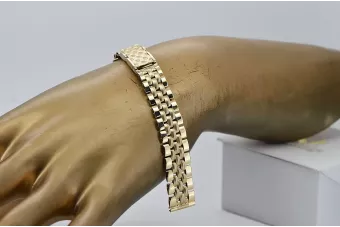 Желтый браслет из ★ розового золота russiangold.com ★ Gold 585 333 Низкая цена