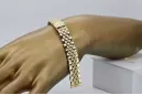 Желтый браслет из ★ розового золота russiangold.com ★ Gold 585 333 Низкая цена