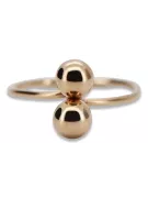 Radziecki 14k 585 złoty Rosyjski pierścionek z różowego złota vrn006
