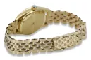 Złoty zegarek z bransoletą damską 14k Geneve lw020ydy&lbw008y