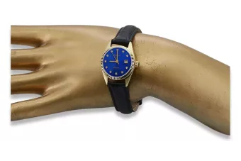 Χρυσό ανδρικό ρολόι Geneve ★ złotychlopak.pl ★ Καθαρό χρυσό 585 333 Χαμηλή τιμή!