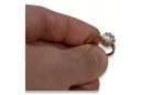 Złoty pierścionek z czerwonego różowego 14k złota 585 z Cyrkonią vrc366 Vintage