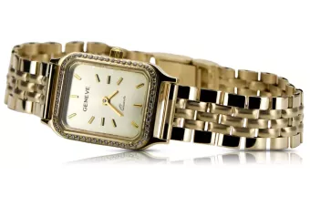 Goldene Herrenuhr Geneve ★ zlotychlopak.pl ★ Gold Reinheit 585 333 Niedriger Preis!