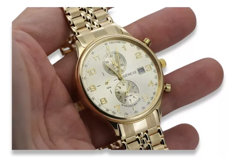 reloj de oro 14k 585 con pulsera Geneve mw005ydy&mbw019y