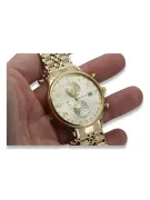 Gold men's watch Geneve ★ zlotychlopak.pl ★ Gold purity 585 333 Low Price!