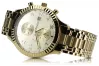 Galben italian 14k 585 ceas de aur pentru bărbați Geneve mw007y&mbw012yo