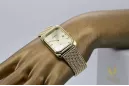 14k Золоті чоловічі прямокутні годинники, mw001ydy&mbw021y
