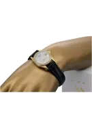 Złoty zegarek damski 14k Geneve lw078ydpr z perłową tarczą