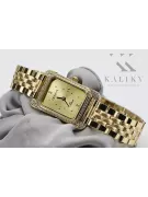 Złoty zegarek z bransoletą damską 14k Geneve lw054ydg&lbw008y