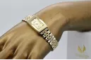 Złoty zegarek z bransoletą damską 14k Geneve lw090y&lbw008y