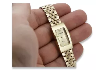 Χρυσό ρολόι με γυναικείο βραχιόλι 14k Geneve lw090y&lbw008y