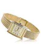 Złoty zegarek damski 14k z BRYLANTAMI 0.25ct Geneve lw035ydg&lbw003y