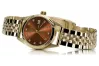 Yellow 14k 585 gold Lady wrist watch Geneve lw020ydbrz&lbw008y