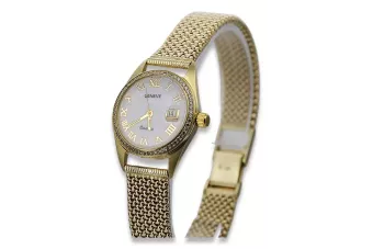 Gold men's watch Geneve ★ zlotychlopak.pl ★ Gold purity 585 333 Low Price!