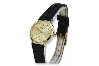 Gold men's watch Geneve ★ zlotychlopak.pl ★ Gold purity 585 333 Low Price!
