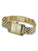Złoty zegarek z bransoletą damską 14k włoski Geneve lw054ydg&lbw004y 17cm