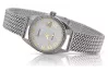 Wellow 14k 585 reloj de pulsera de oro Geneve reloj con línea de perlas lw078wdpr curvalbw003w
