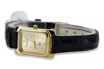 Υπέροχο 14K 585 χρυσό γυναικείο ρολόι Geneve lw003ydg