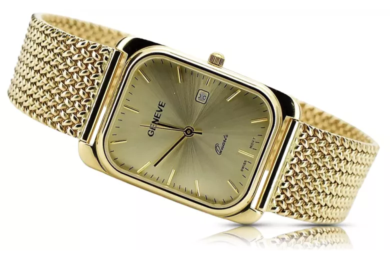 Ceas de aur pentru bărbaţi Geneva ★ https://zlotychlopak.pl/ro/ ★ Puritate de aur 585 333 Preţ scăzut!