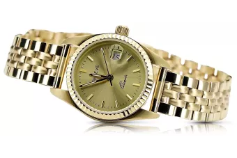 Gold men's watch Geneve ★ zlotychlopak.pl ★ Gold purity 585 333 Low Price!