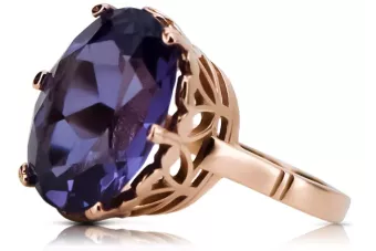 Ρωσικό Ρωσικό τριαντάφυλλο 14k 585 χρυσό αλεξανδρίτη ρουμπίνι σμαραγδιού σαπρίτη ζιρκόν δαχτυλίδι vrc189