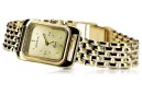 Złoty zegarek z bransoletą damską 14k włoski Geneve lw003ydg&lbw004y
