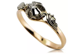 Russische sowjetische Rose 14k 585 Gold Alexandrit Rubin Smaragd Saphir Zirkon Ring vrc303