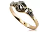 Rose 14k Gold 585 diamond Ring vrd303 Russian Soviet Vintage style