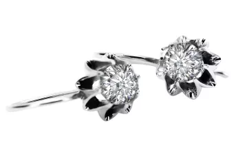 Silver 925 Vintage earrings setting vec092s Russian Soviet style