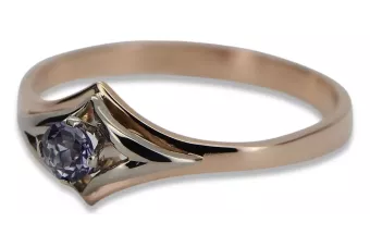 Руски съветски пръстен от розово злато 14K александрит рубин изумруден сапфир циркон 585 vrc351