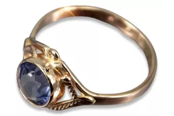 Russian Soviet rose 14k 585 gold Alexandrite Ruby Emerald Sapphire Zircon ring  vrc373