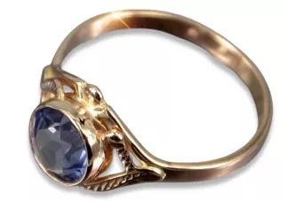 Vintage rose 14k 585 gold Alexandrite Ruby Emerald Sapphire Zircon ring  vrc373