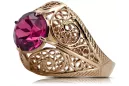 Rose pink 14k Gold 585 Ruby Ring Vintage vrc026