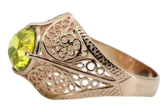 Russian Soviet rose 14k 585 gold Alexandrite Ruby Emerald Sapphire Zircon ring  vrc189