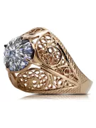 Russische Sowjetrose 14k 585 gold Alexandrite Ruby Emerald Saphir Zircon Ring vrc026