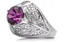 Russian Soviet rose 14k 585 gold Alexandrite Ruby Emerald Sapphire Zircon ring  vrc014