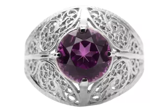 Russian Soviet rose 14k 585 gold Alexandrite Ruby Emerald Sapphire Zircon ring  vrc014