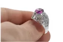 Russian Soviet rose 14k 585 gold Alexandrite Ruby Emerald Sapphire Zircon ring  vrc014