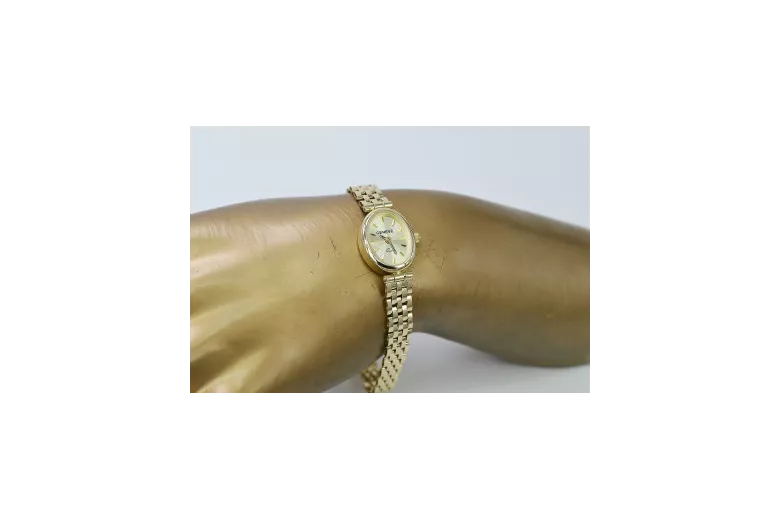 Prześliczny 14k 585 złoty damski zegarek Geneve lw031y