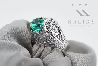 Russische Sowjetrose 14k 585 gold Alexandrite Ruby Emerald Saphir Zircon Ring vrc014