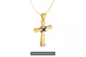 Cruz Católica de Oro ★ russiangold.com ★ Oro 585 333 Precio bajo