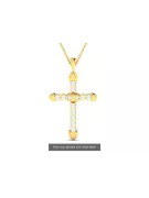 Cruz Católica de Oro ★ russiangold.com ★ Oro 585 333 Precio bajo