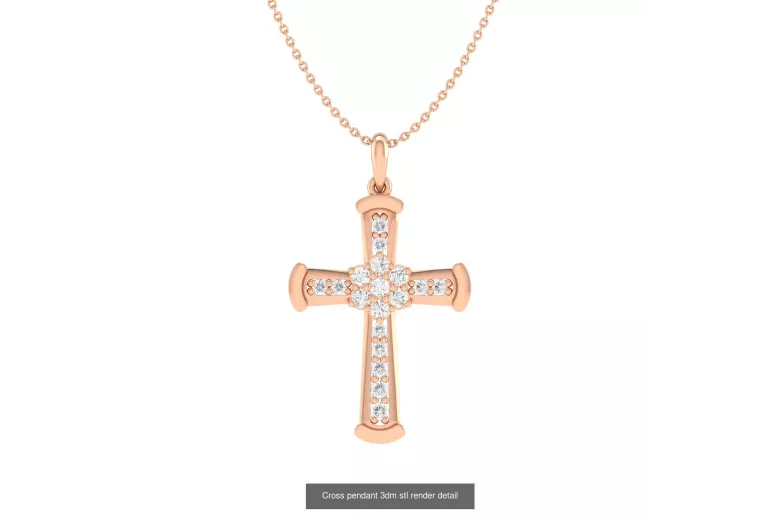 Cruce catolică de aur ★ russiangold.com ★ Aur 585 333 Preţ scăzut