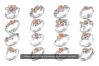 Yellow rose white gold zircon diamond ruby alexandrite emerals zircon sapphire amethyst aquamarine peridot ring cgcrc001set