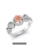 Russian Soviet rose pink 14k 585 gold Vintage ring vrn001