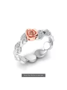 Rose russe rose 14k 585 or Vintage ring vrn001