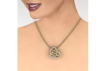 Rožinės geltonos baltos aukso sidabro akmenų žiedai cgcpc001