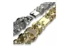 Yellow white rose solid 9k 14k 18k gold zircon chain cgcc004