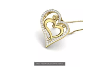 Amarillo blanco rosa oro plata hermoso corazón colgante cgcpc013